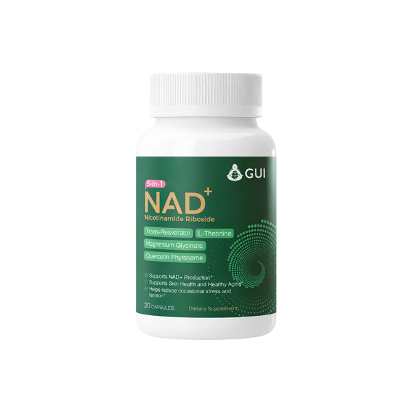 5-in-1 NAD+ with Magnesium Glycinate, L-Theanine, Resveratrol, Quercetin