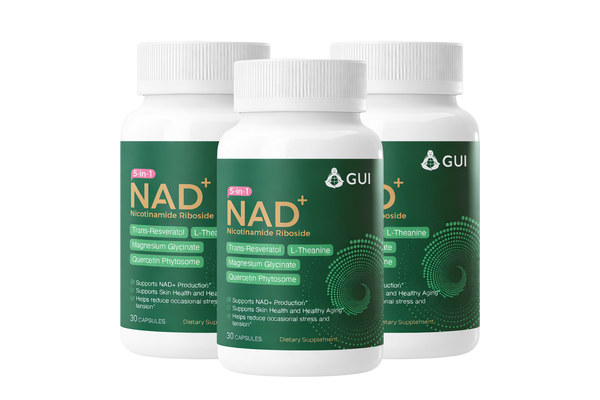 5-in-1 NAD+ with Magnesium Glycinate, L-Theanine, Resveratrol, Quercetin
